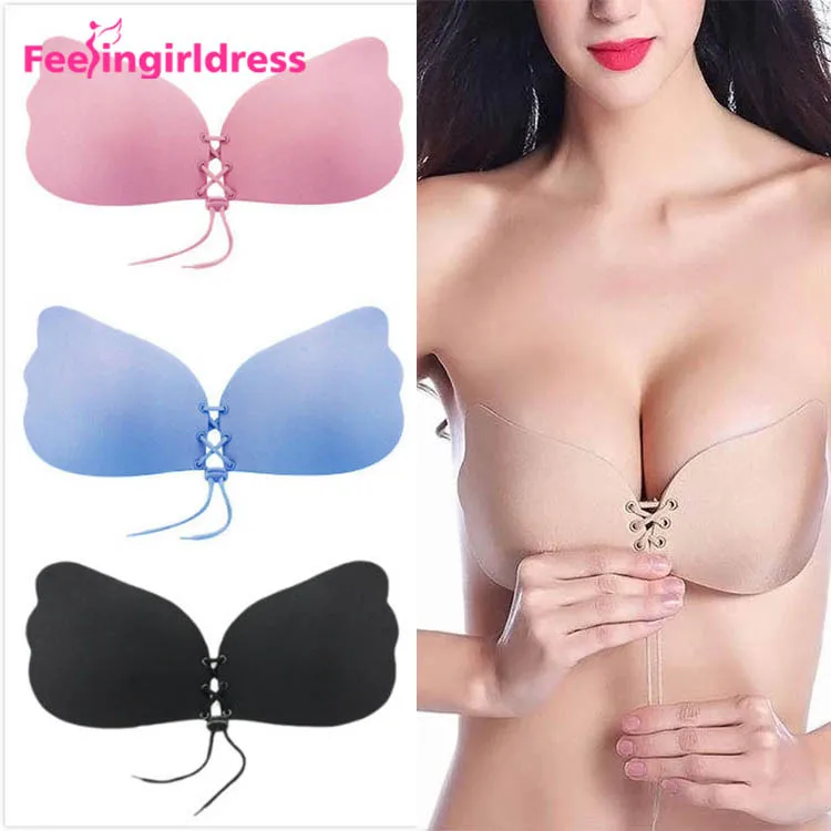 

Hot Women 4 Color Adjustable Self Adhesive Push Up Bra Strapless, N/a