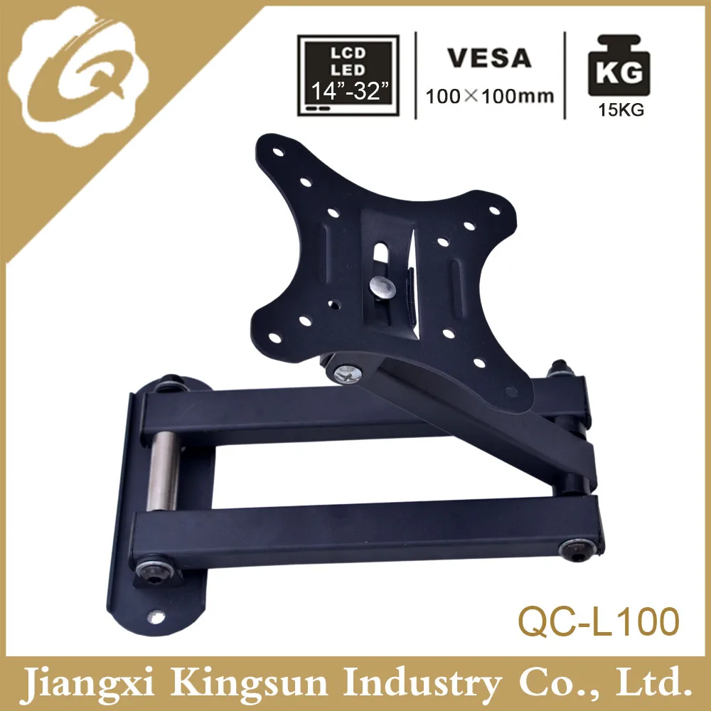 
Adjustable Universal Articulating Tilt Swivel Plasma Sliding Arm Black Full Motion Steel LCD LED Flat TV Wall Mount 