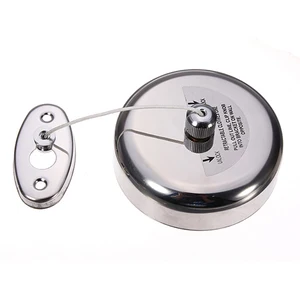 Image of Silver upgrade Balcony wall mounted 304 Stainless Steel 8.2 ft retractable clothes line washing line clothesline
