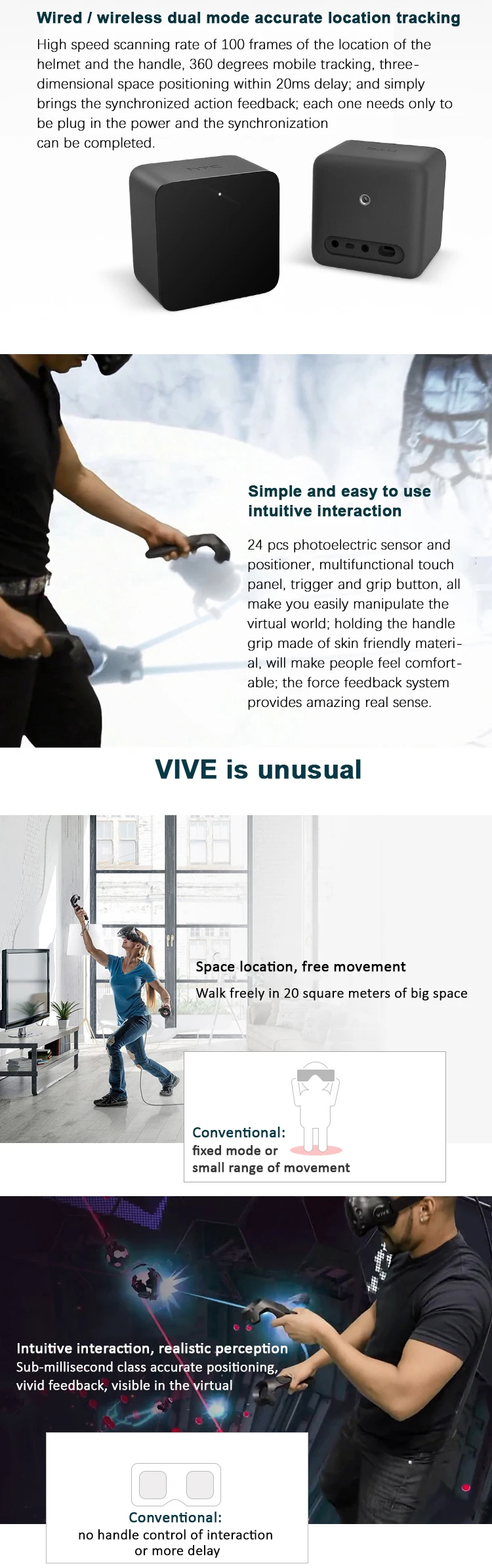 HTC vive Helmet 3D VR Glasses Virtual Reality Headset for gaming