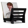 Bamboo Vinyl Record Storage Rack Eco-Friendly book magazine Display Stand In Black
