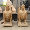 Wholesale Garden Home Decor Stone Crafts New Product Life Size Marble Greece Sphinx With Wings Statue