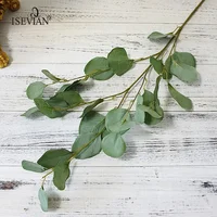 

ISEVIAN Factory Quality Artificial Stem Real Touch Single Stem Foliage Greenery Felt Eucalyptus for Decoration