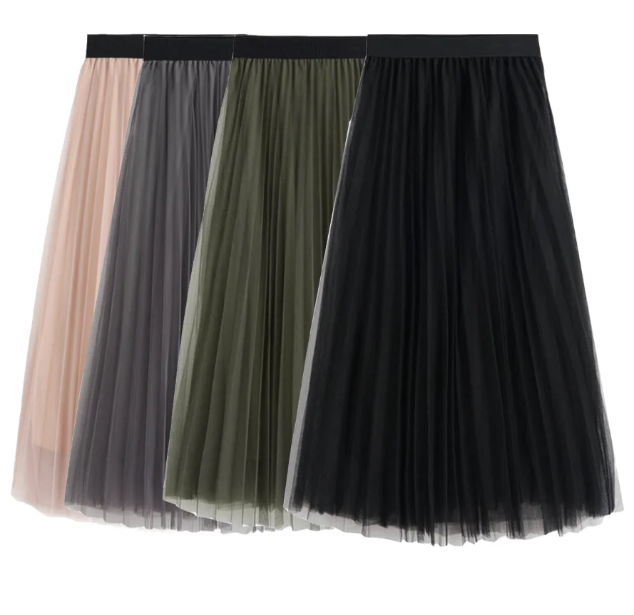 

Promotion Ruched Women Sheer Dress Cheap Bust Pleated Skirt, Our color or custom