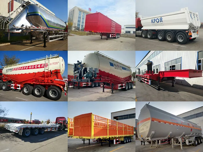 China 3 axle bulk cement steel material semi trailer with lowest price