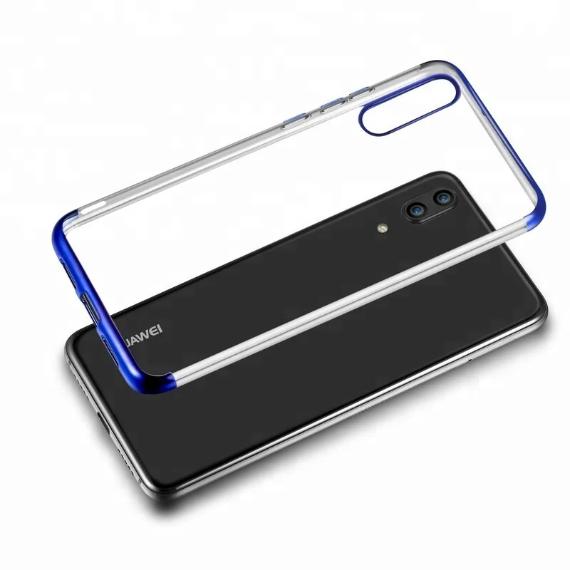 

Electroplated soft tpu mobile phone case for huawei P20 lite, Black, silver, red, pink, blue