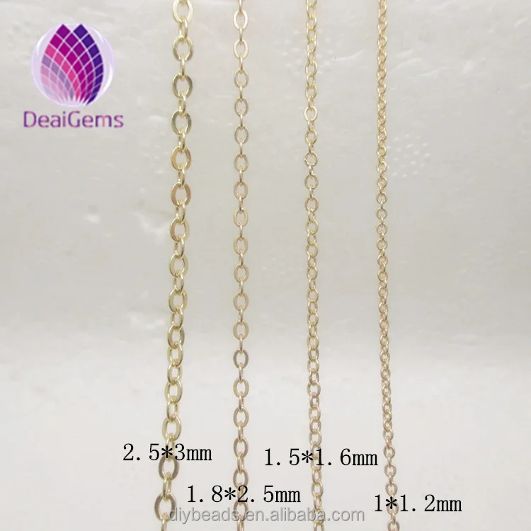 Wholesale 24k gold chain unfinished chain for jewelry making