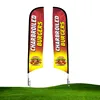 Outdoor Feather Shape Flying Promotional Beach Flag for Advertising
