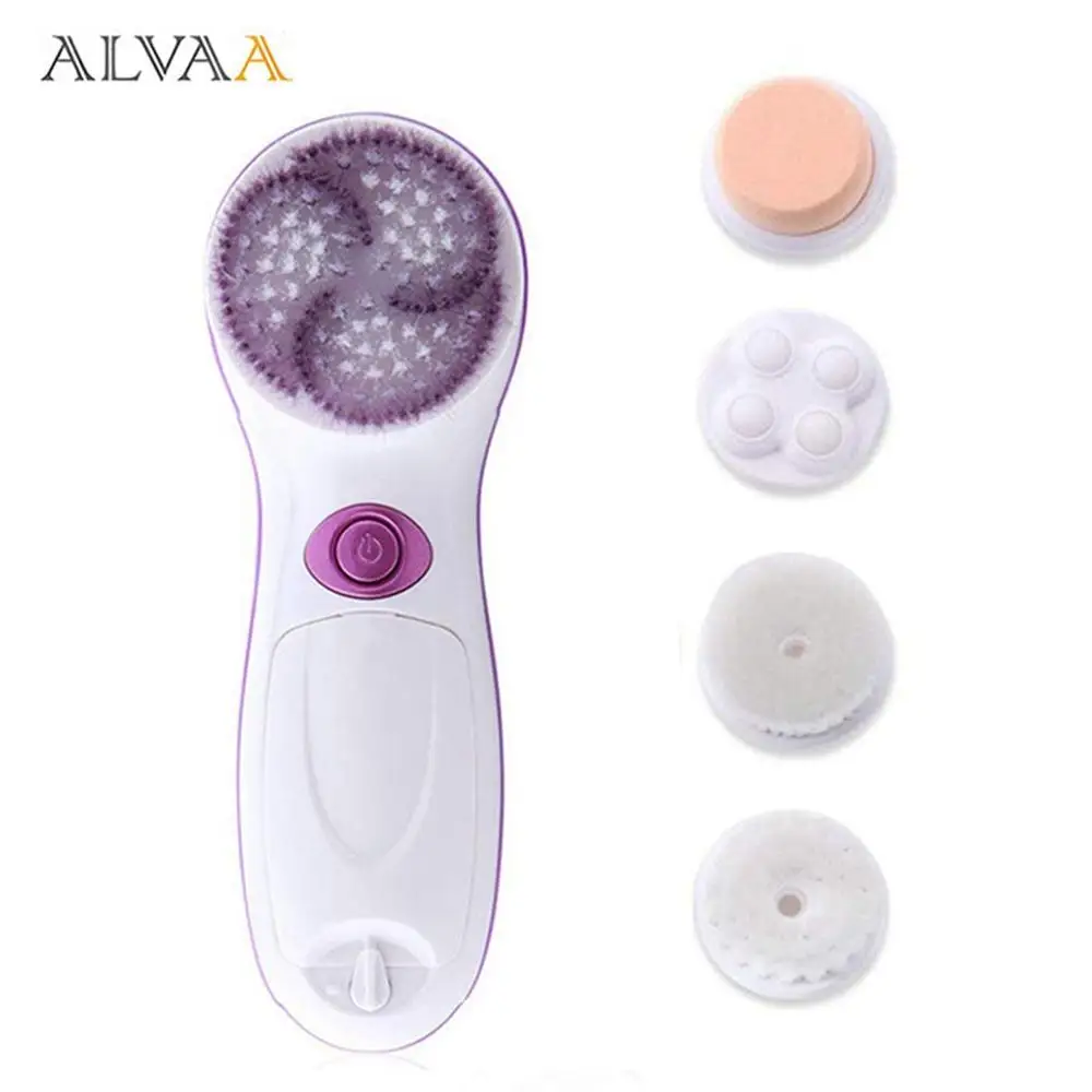 

Scrub Silicone Exfoliate Electronical Cleanser And Massager Exfoliating Private Label Sonic Vibrating Face Brush, Purple, red,customized