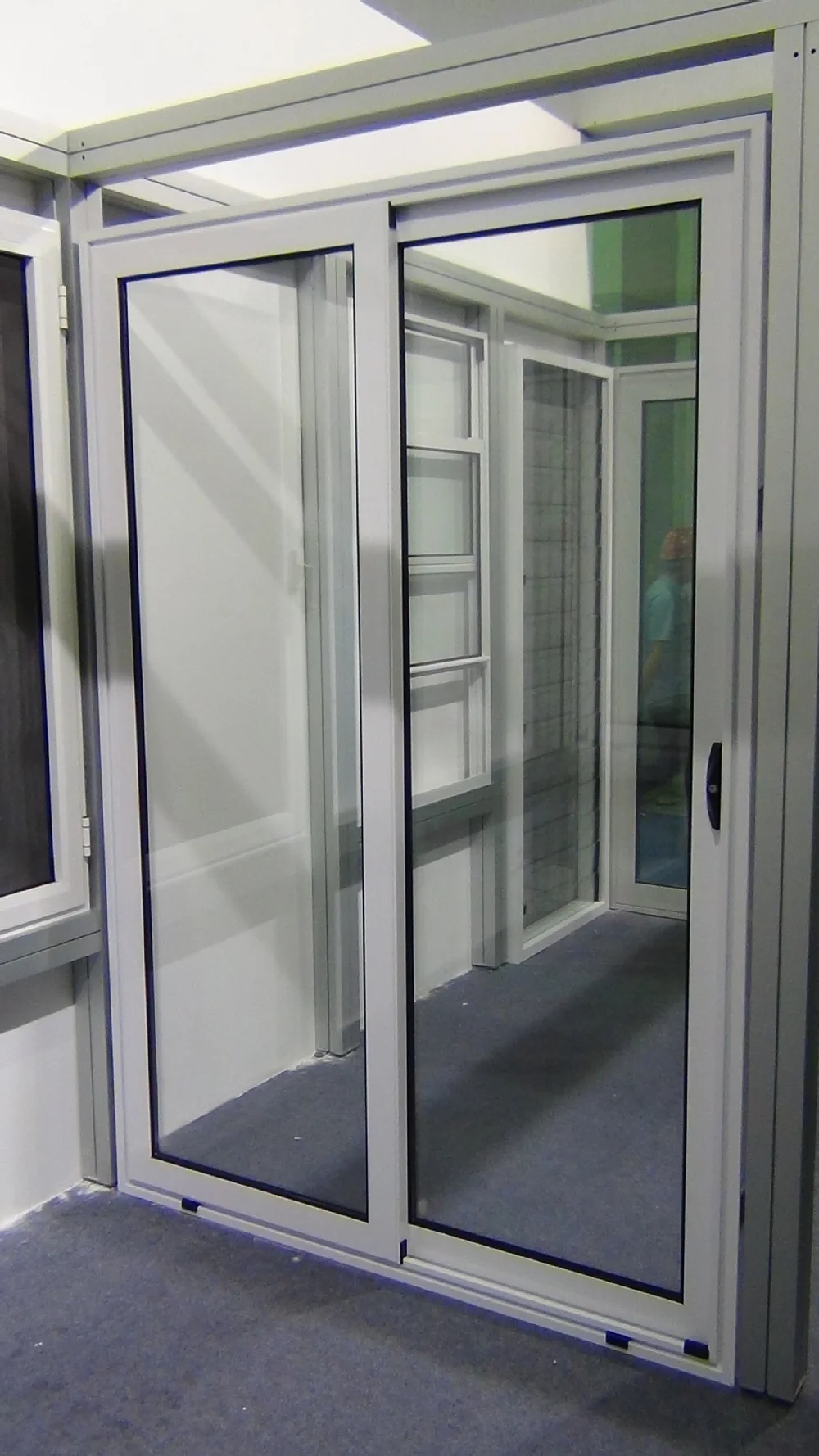 aluminium double glass sliding door