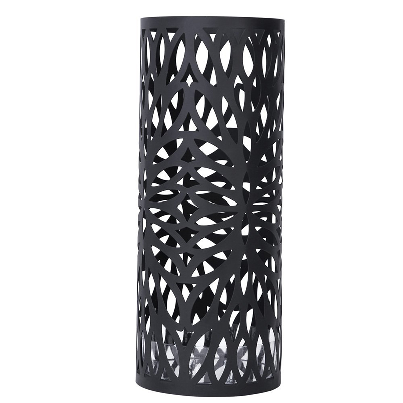 
Indoor Decoration 2 Hooks Free Standing Black Wrought Iron Umbrella Stand 