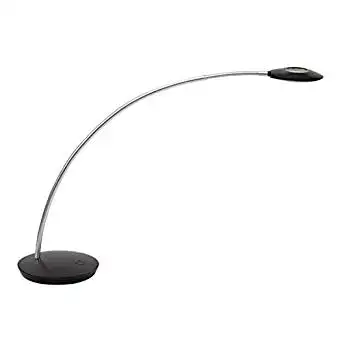 Lamp / Desk Lamp, Contemporary Downlight Aero LED Desk Lamp LEDAERON in Silver Finish (29.2" high x 9.1" wide x 6.7" deep)