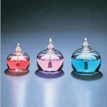 Ball Shaped Decorative Table Glass Oil Lamp Buy Crackle Glass