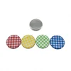 Mater round tin lid of glass bottle and metal jar that easy open