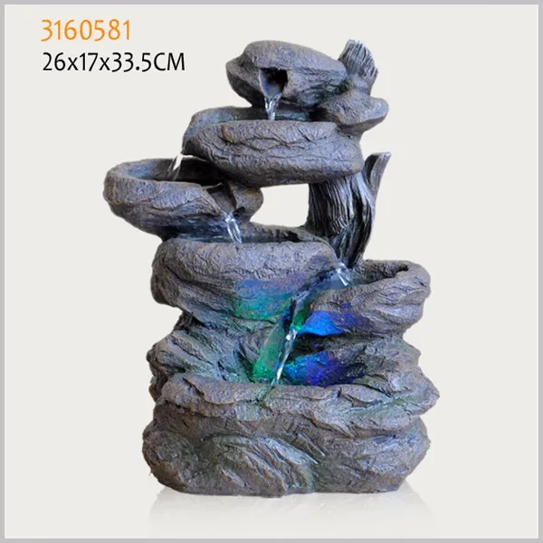 Polyresin indoor table fountain item feng shui mini water fountains