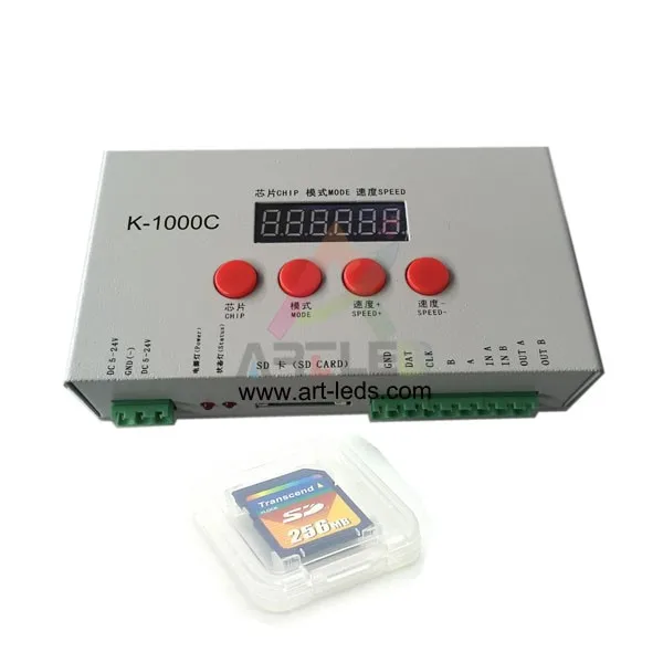 K1000c sd card led pixel controller 2048 pixels