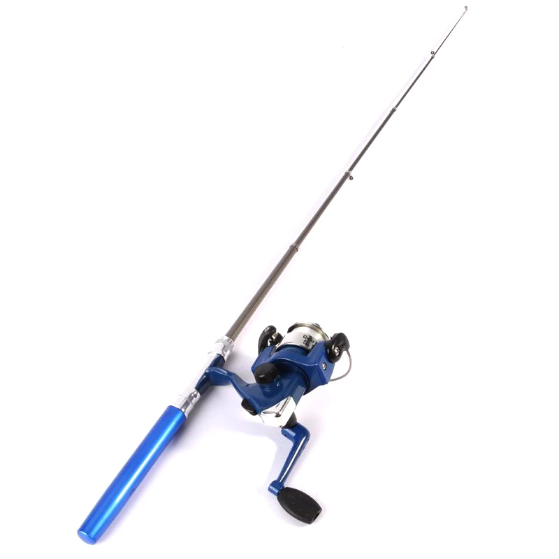 

Outdoor Mini Fishing Rods Camping Travel Baitcasting Telescopic Pocket Pen Shape Fishing Rod + Reel+ Fishing line, N/a