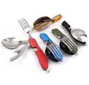 Hot sale Camping Hiking Hunting Spoon Fork Opener Army Knife / Portable Folding camping Multi Tool
