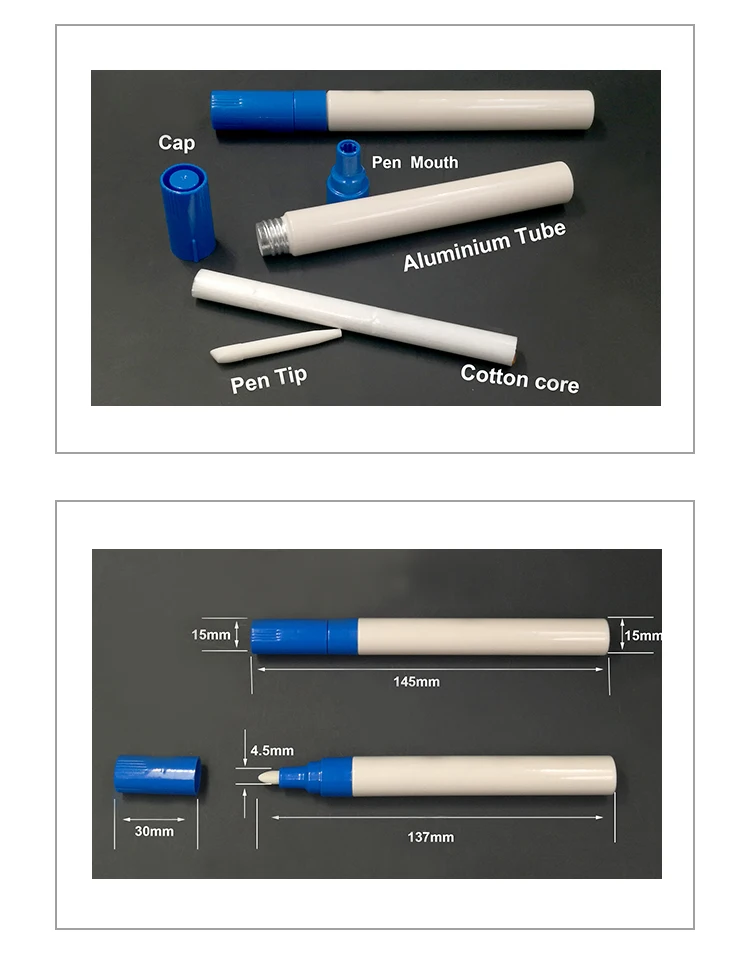 High Quality Aluminum Empty Permanent Water Based Refillable Ink Pen