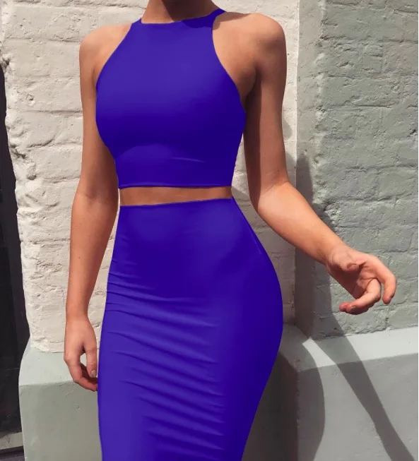 Bandage Dress 2019 Red Summer Women Dress Elegant Mini Club Party two piece set women clothing