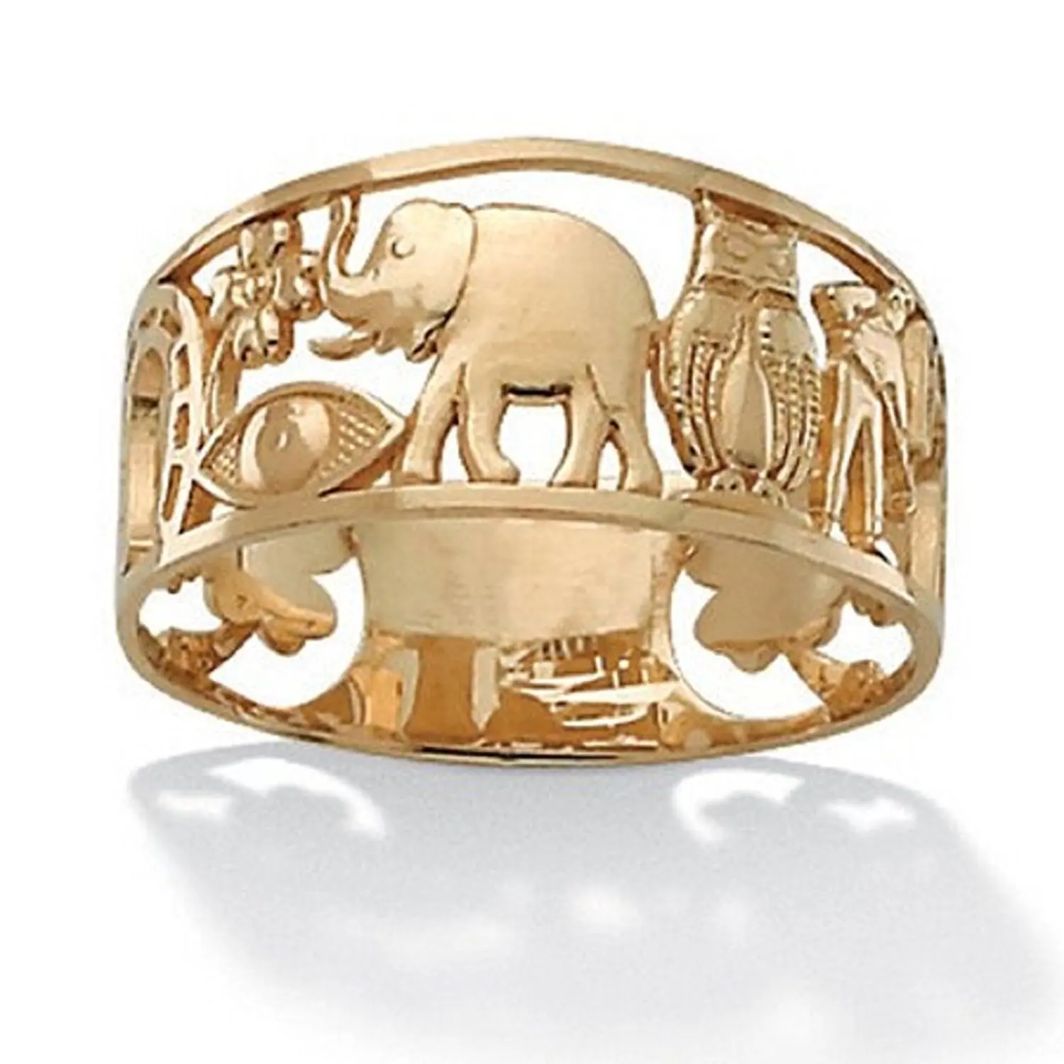 Кольцо со слоном золото