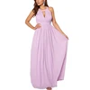 Ladies Elegant Pleated Long Lilac Bridesmaid Dresses