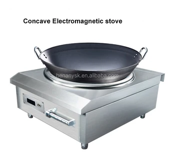 High Power 8kw Stainless Steel Concave Electro Magnetic Stove