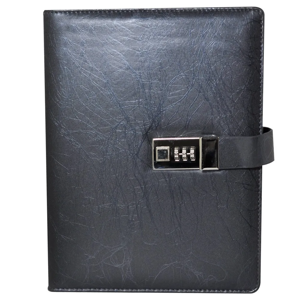 
leather diary with code lock / personal lock diary 