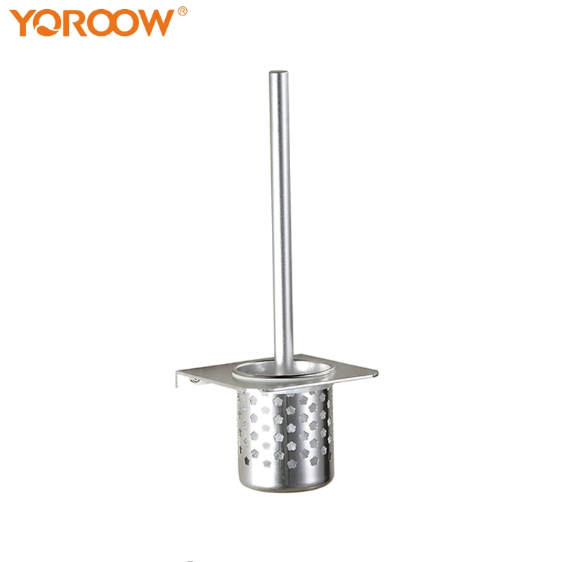 

Bathroom accessories OEM good quality toilet cleaning aluminum handle toilet brush with aluminum holder
