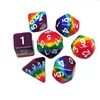 Rainbow Dice Set for DND and MTD Games and Gifts love dice