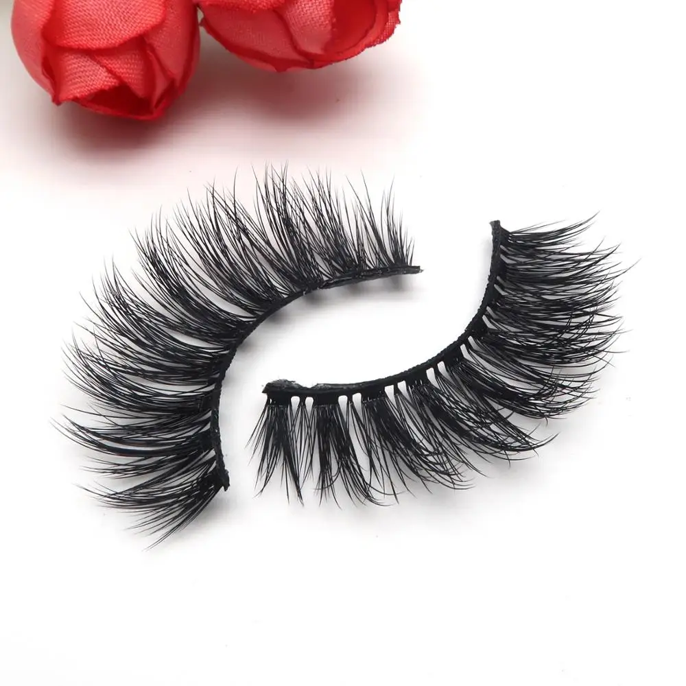 

Worldbeauty 3D Silk Lashes false mink eyelash, Natural black