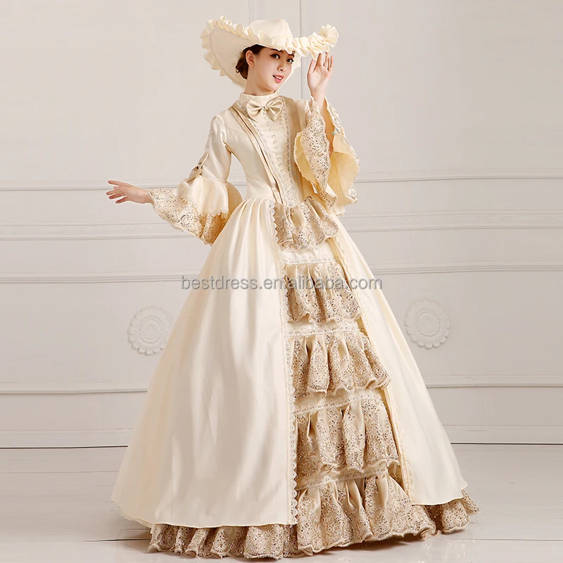 

Hot Medieval Victorian Renaissance Gothic Wedding Dress Cosplay Costume, Photo shows(customized)