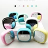 Cute Mini Mirror Surface LED Digital Musical Alarm Clock with Temperature Display for Home Decor