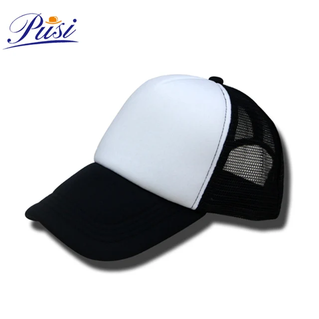 short brim trucker hat