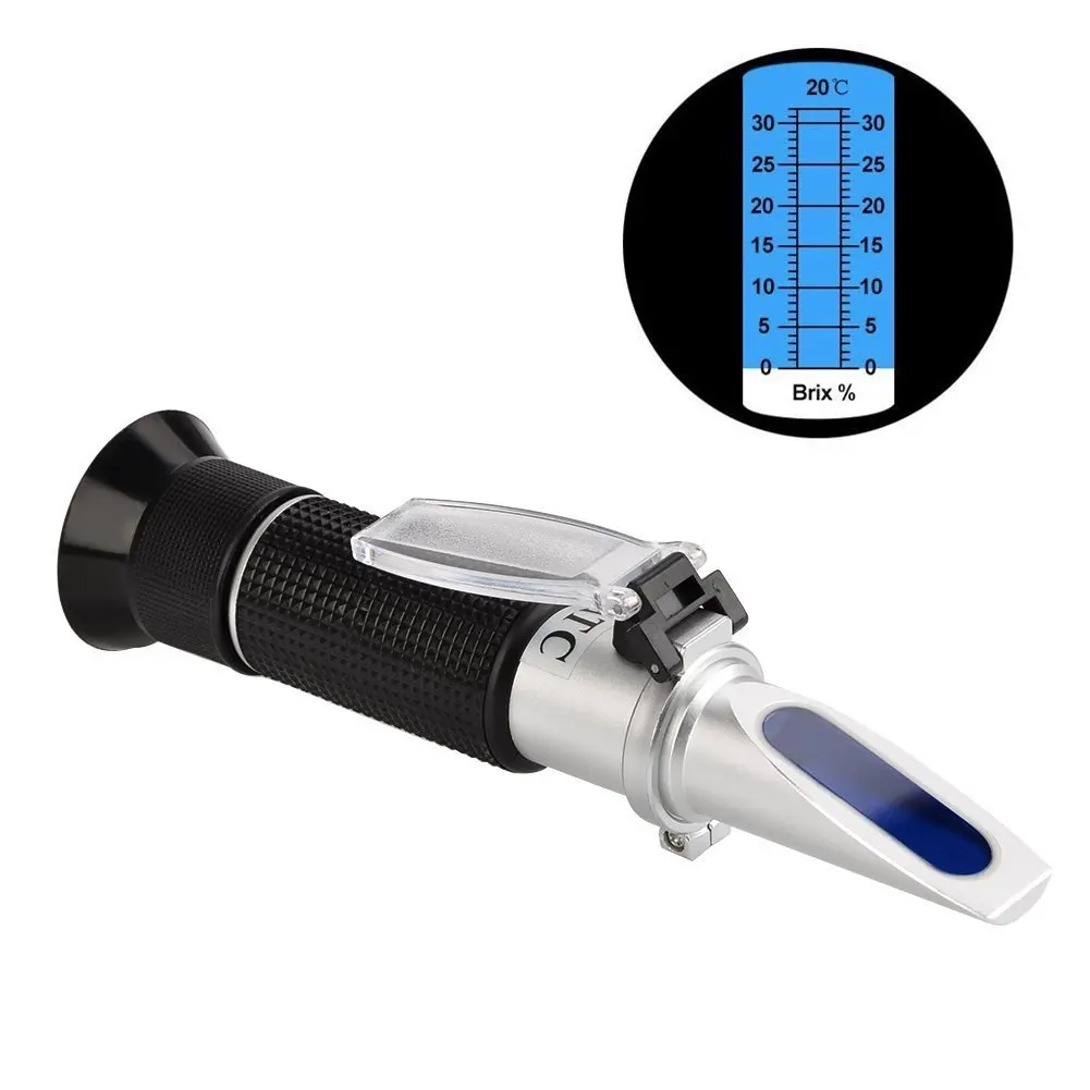 Brix Refractometer Homebunnyy Sugar Refractometer 0-32% Brix Content Tester Brix Meter Measurement with ATC 