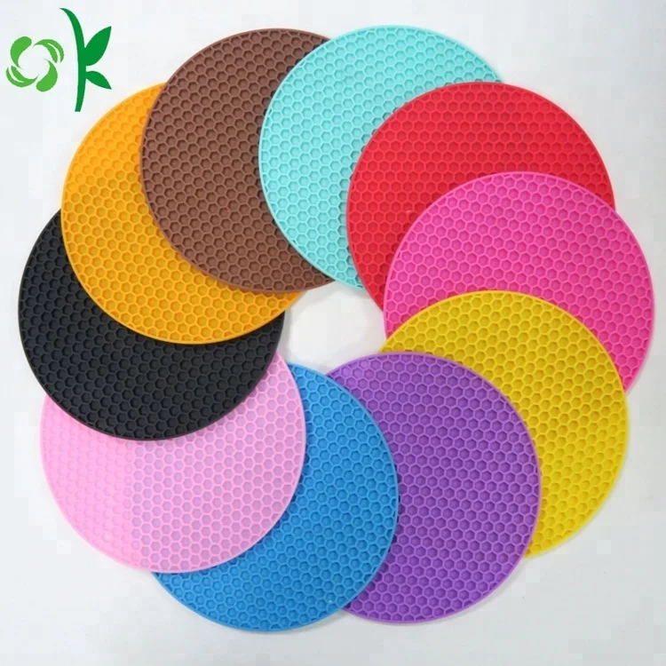 

Heat resistant Silicone Pot Mat Anti-Slip silicone pot holder , Kitchen Trivet Mat, Any color by pantone color card