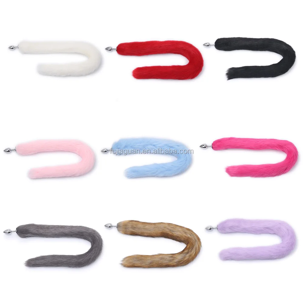 77cm Long Cat Tail Plug Fox Tail Anal Plug Cosplay Tail Butt Plug Sex