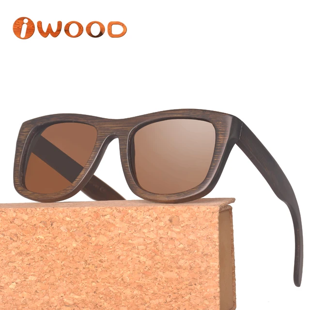 

IWOOD IN Stock Best price Natural wood Men's Woman's Polarized UV400 No MOQ Wood wooden Bamboo Sunglasses