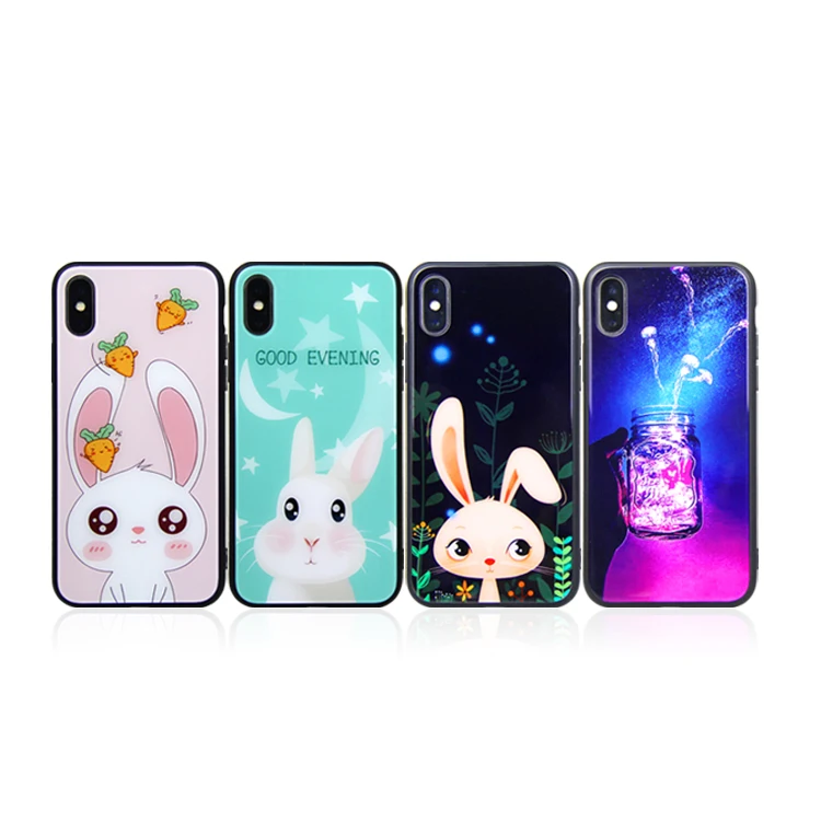 

Cute Colorful UV Printing Hard Anti Dirt Glasses TPU Case For iPhone X / XS
