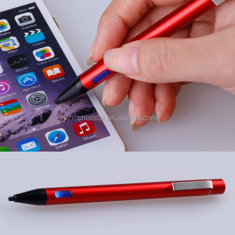 2016 New active Stylus Pen USB Charging Universal Metal Screen Touch Pen for iPhone iPad Samsung Tablet PC