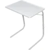 Multi function white Adjustable Table Mate for indoor and outdoor use