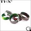 DO IT BY YOURSELF Stabilized Maple Burl Wood and Wood Grain Damascus Steel Combined Ring