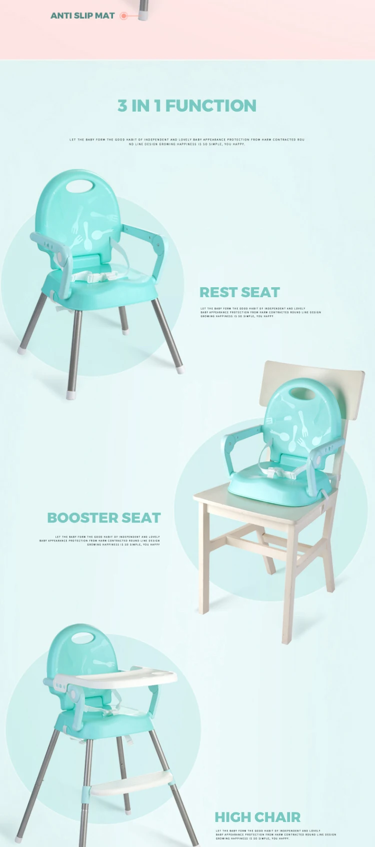 4 in 1 baby high chair