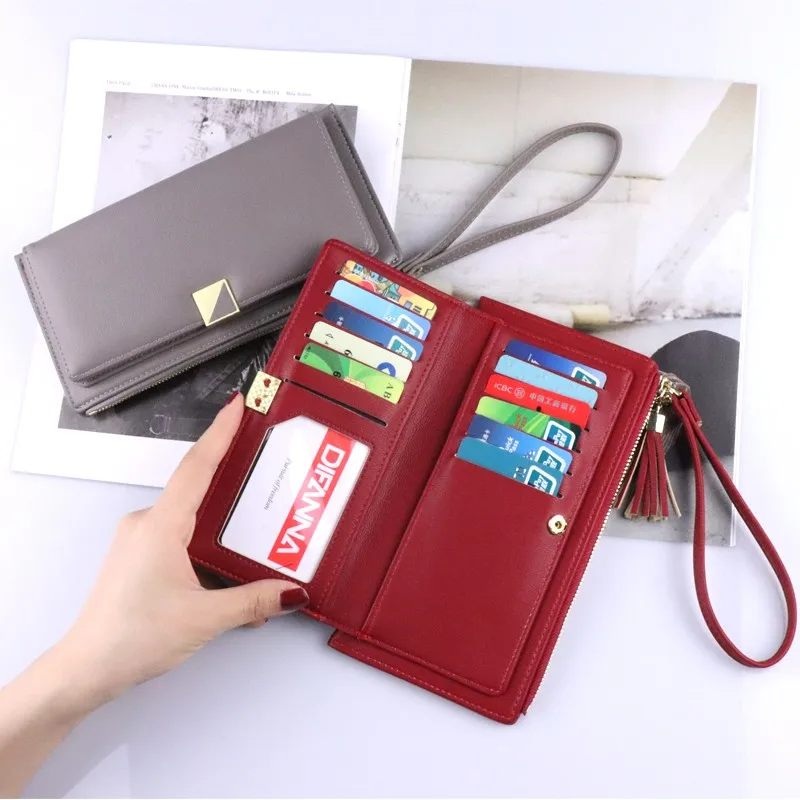 High Quality Multiple Card Slots And Nice Zip Closure Purse Women Lady