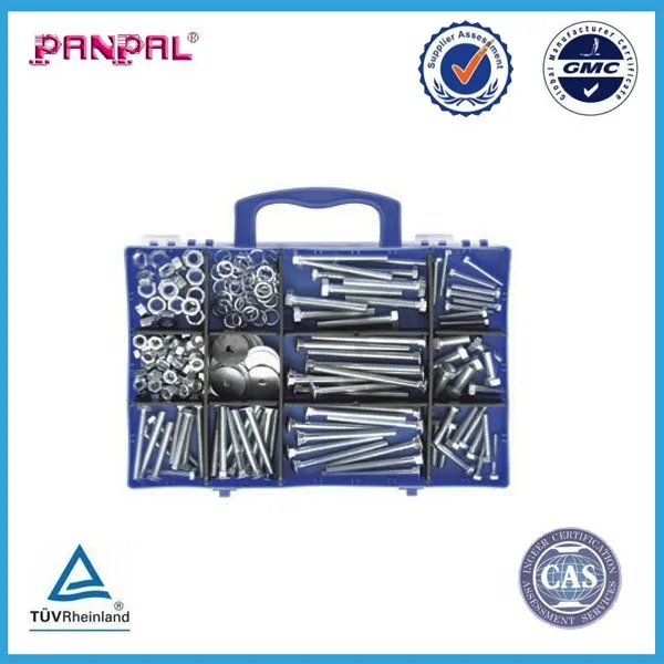 BSCI Approved China Factory Hardware 650PC Nut Bolt Washer Assortment factory