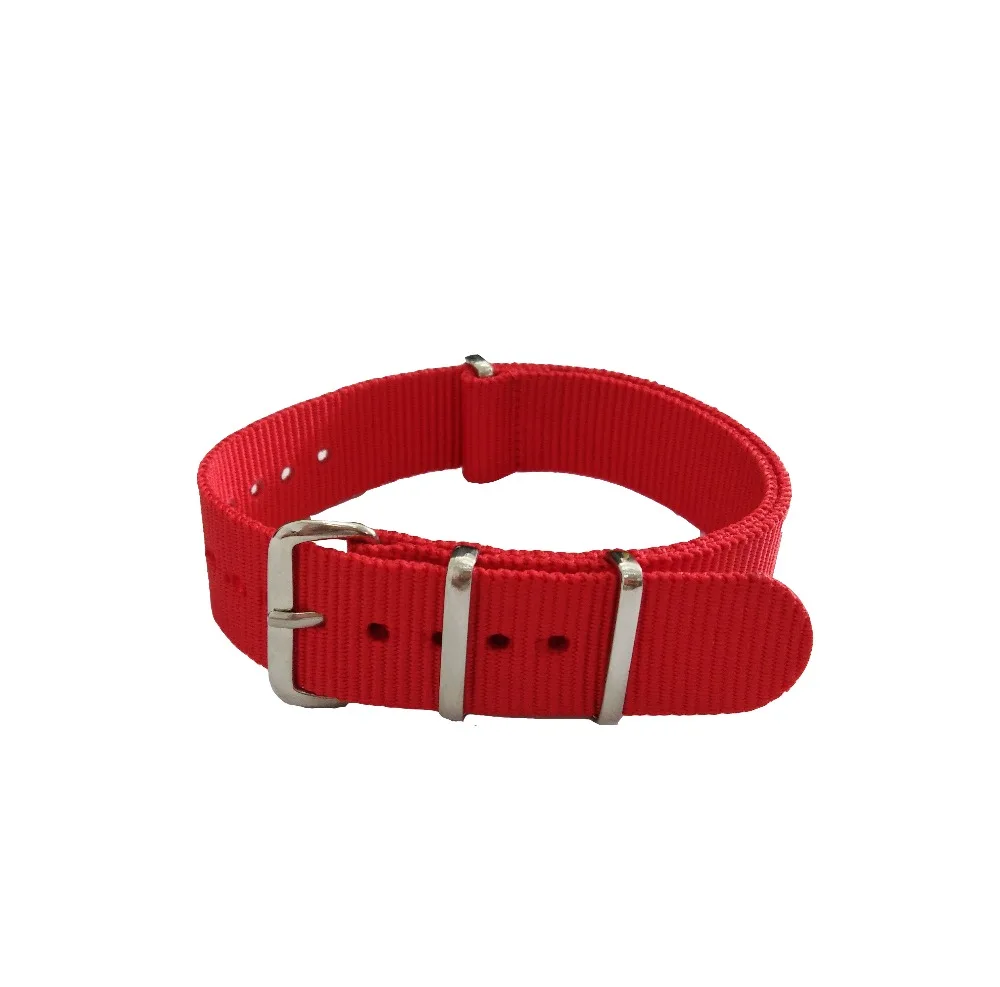

Preppy look Simple Women's NATO style Nylon Watch Bands Straps, Red