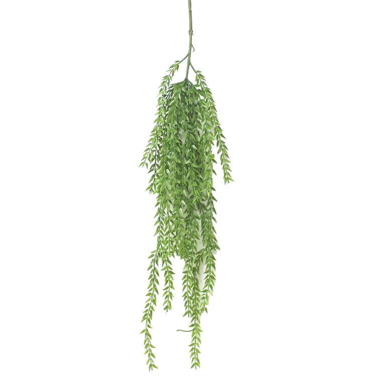 Artificial Hanging Greenery Plastic Willow Leaves Green Foliage Plants