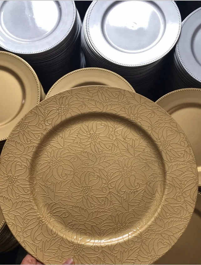 Factory Wholesale Cheap Plastic Charger Plate For Wedding Party