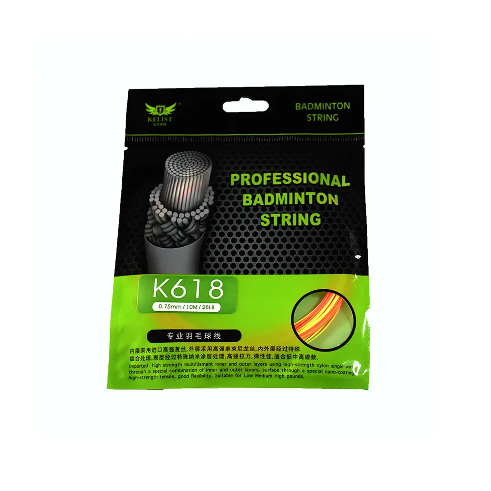 

High Quality Brand Kelist Wholesale K618 0.75MM 10M Professional Badminton String