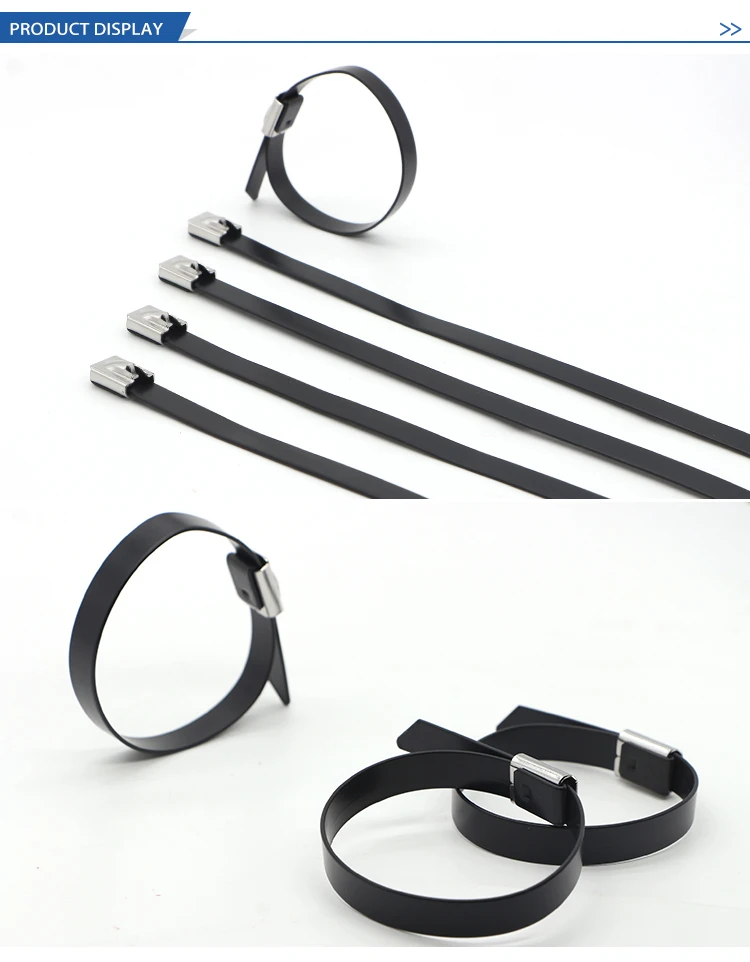 self locking pvc coated stainless steel cable ties